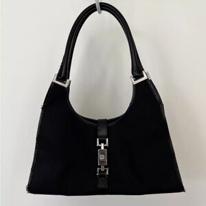 Vintage Gucci Jackie Bardot Nylon Shoulder Bag